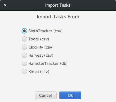 Import Tasks Dialog